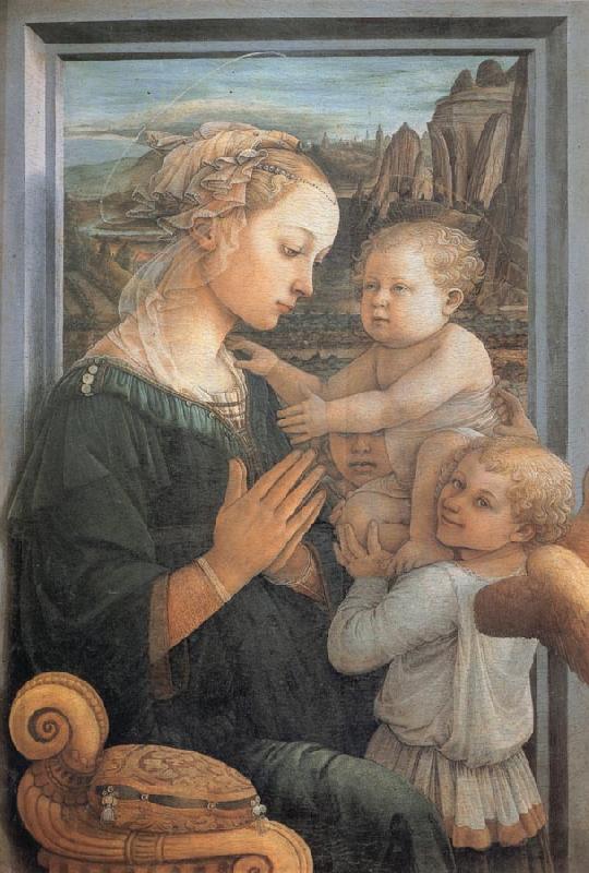 Fra Filippo Lippi Madonna and Child with Two Angels, oil painting picture